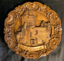 Assiette décorative en bois