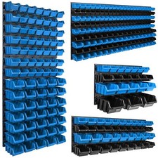 Système de rangement étagère Murale Boîtes empilables Bleu 10 Tailles XXL