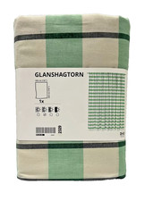IKEA GLANSHAGTORN Curtain 1 Piece, Green White/Black 300x300 cm, 118" x 118" NEW