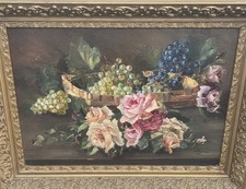 Tableau ancien signé   Fleurs