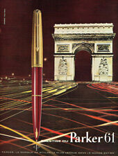 Advertising 0821 1961 Parker 61 Prestige Arc Triomphe Par Ballpoint Pen