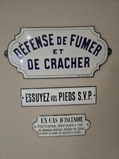 Lot De 3 Plaque Émaillée