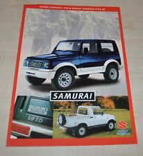 1999 Suzuki Samurai Van & Pickup Brochure Prospekt DE