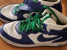 Nike Air Force 1 Mid Seahawks White/Royal-Blue/Green 2004 Size 13