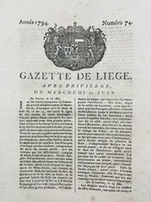 Mont-Cenis en 1794 Bobbio Italie Ypres Charleroi Bombardé Commerce des Esclaves