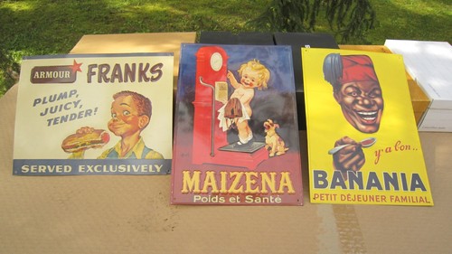 Lot plaques publicitaires - lot, (3)