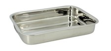 - Plat à four inox de qualité Harry 35x25cm de forme rectangle avec poignées ...