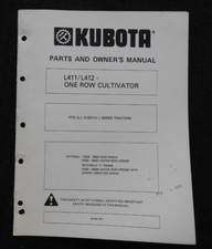 Kubota L Séries Tracteur L411 L412 1-ROW Motoculteur Owners & Pièces Catalogue