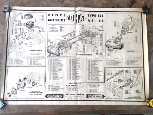 Affiche ancienne vue - , éclatée