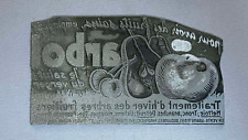 OLD VINTAGE ADVERTISING PRINTING PLATE TREE TREATMENT FRUIT TREES
