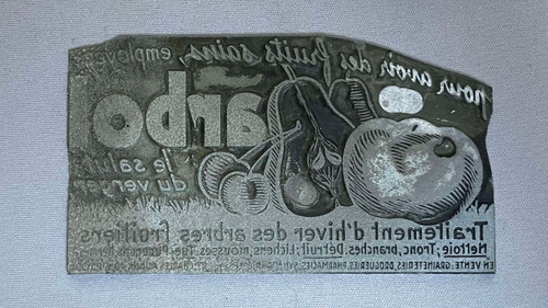 Ancienne plaque imprimerie - ancienne,