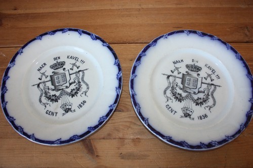 Paire assiettes boch frères - paire,