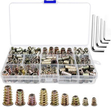154pcs Inserts Filetés Bois