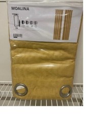 New IKEA MOALINA Curtains, 1 pair, yellow, 145x300 cm, 004.910.60