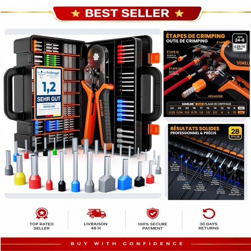Pince sertir hexagonale - sertir, kit