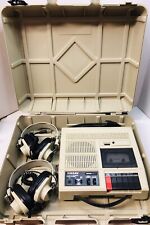 Califone 5262AV Cassette Recorder Magnetophone w/ 2 Headphones *PARTS/REPAIR