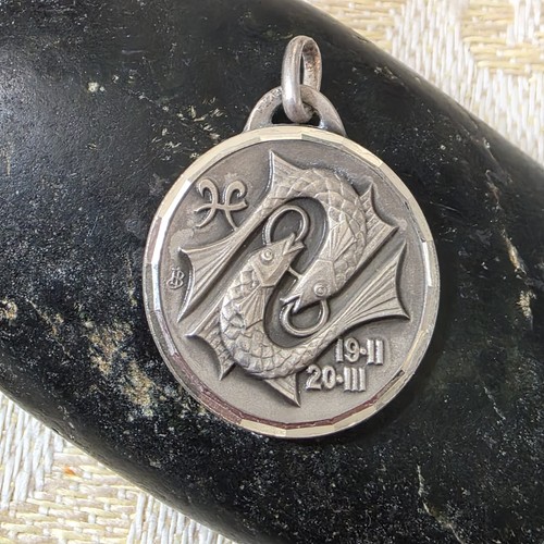 Médaille poissons ronde - médaille, (ronde