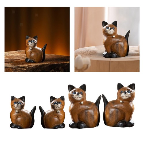 Sculpture chat bois - sculpture,