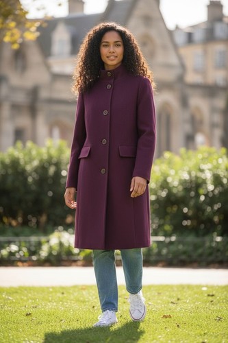 Manteau laine femme avec - manteau,