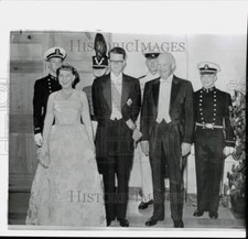 1959 Press Photo King Baudouin of Belgium with President & Mrs. Eisenhower