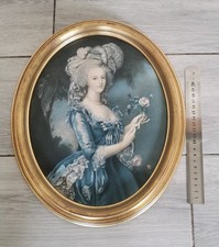 Cadre ovale vintage doré –