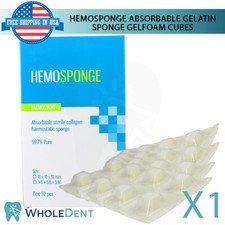 Dental Hemosponge Absor bable Gelatine Sponge Gelfoam Cubes Sterile Sur gical