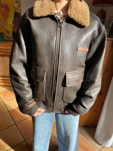 Blouson cuir avirex jacket - cuir,