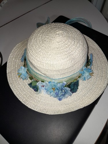 Chapeau paille fleurs en - fleurs,