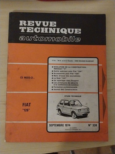 Revue technique fiat 126 594 - technique,