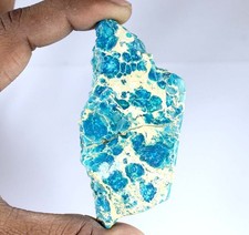 202 carats pierre précieuse brute certifiée turquoise dalle bleue naturelle T...