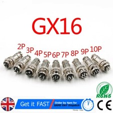 Aviation Plug 2,3,4,5....9 Pin 16mm GX16 Metal Male Female Panel Cable Connector