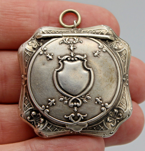 Ancien poudrier pendentif - poudrier,