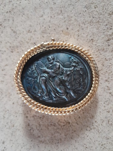 Broche ancienne scène - broche,