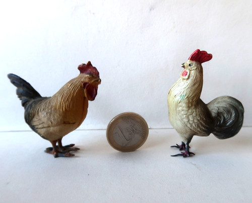 Coq poule celluloid - coq,
