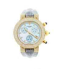 Chaumer Montre 18k Yellow Gold and Diamonds Chronograph Quartz Ladies Watch