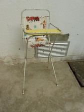 Rare Et Ancienne Chaise Haute De Poupee vintage le manège enchanté