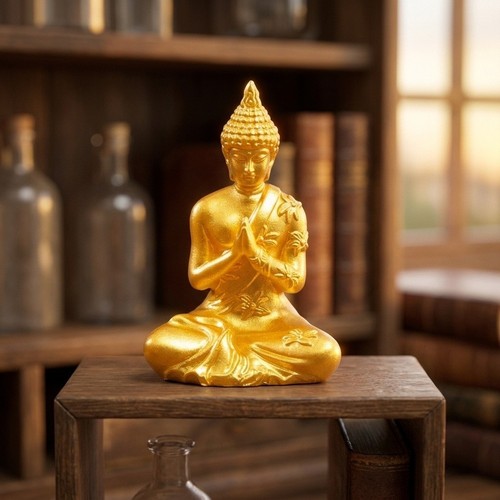 Résine bouddha doré style - 10,
