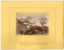 France, Lower Glacier of the Plante des Lamneaux Vintage Albumen Print Tira