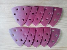 Lot 10 feuilles bandes delta auto agrippantes velco grain 240 pour ponceuse