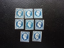 FRANCE - lot de timbres yvert/tellier n° 14A (bleu roi) obl (A101)