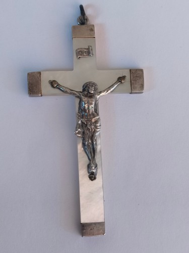 Croix crucifix pendentif nacre - croix,