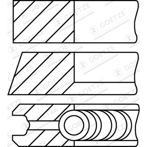 Piston ring kit goetze - ring,