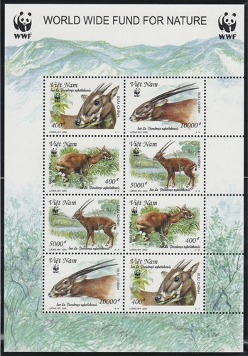 Wwf bloc feuillet viet - viet, nam