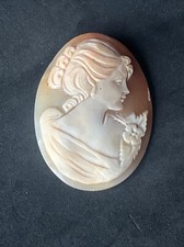 JOLI CAMÉE NACRE COQUILLAGE FEMME ANTIQUE BEAUTIFULL CAMEO
