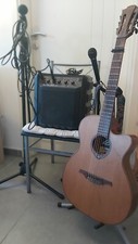 Guitare LÂG + AMPLI + MICROS