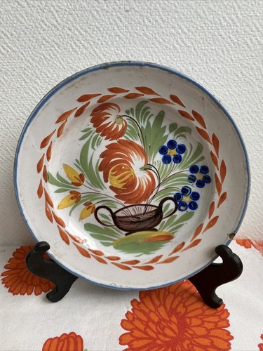 Ancienne assiette faïence - faïence, au