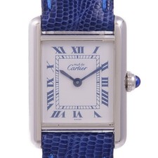 CARTIER Must Tank SM Quartz Watch 6057002 Stainless Steel White
