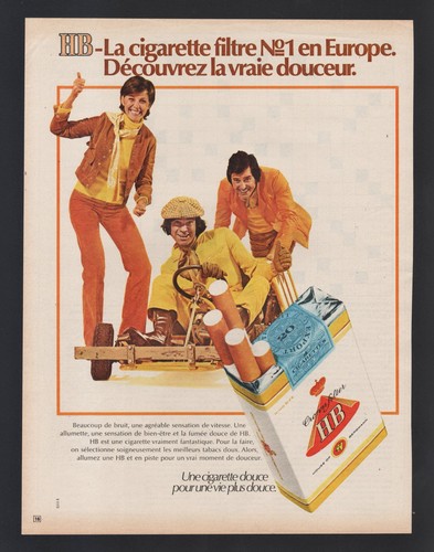 Publicite 1972 cigarettes - cigarettes, hb