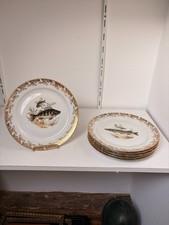 Ancien 6 x Assiette Plate