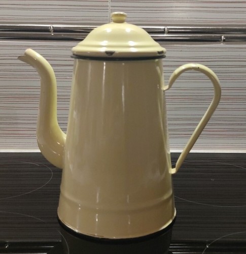 Ancienne cafetière émaillée - cafetière,